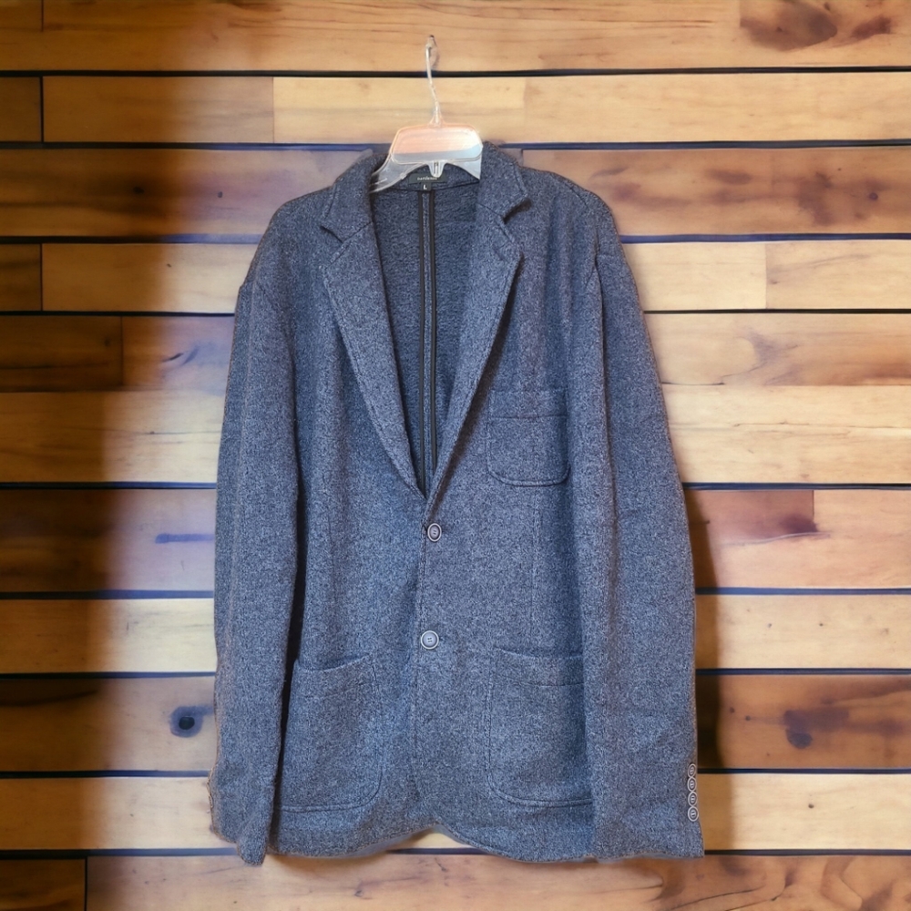 Nwt mens large turtleson boiled wool sport jacket Color is ink. Very nice wool